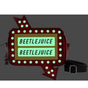 Beatlejuice glow in the dark purse nwt and bounus Keychain